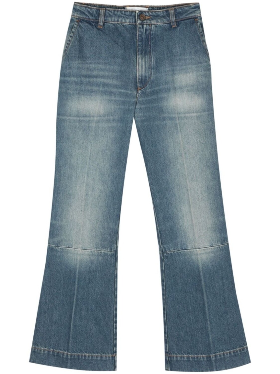 

Victoria Beckham джинсы bootcut с нашивкой-логотипом, синий