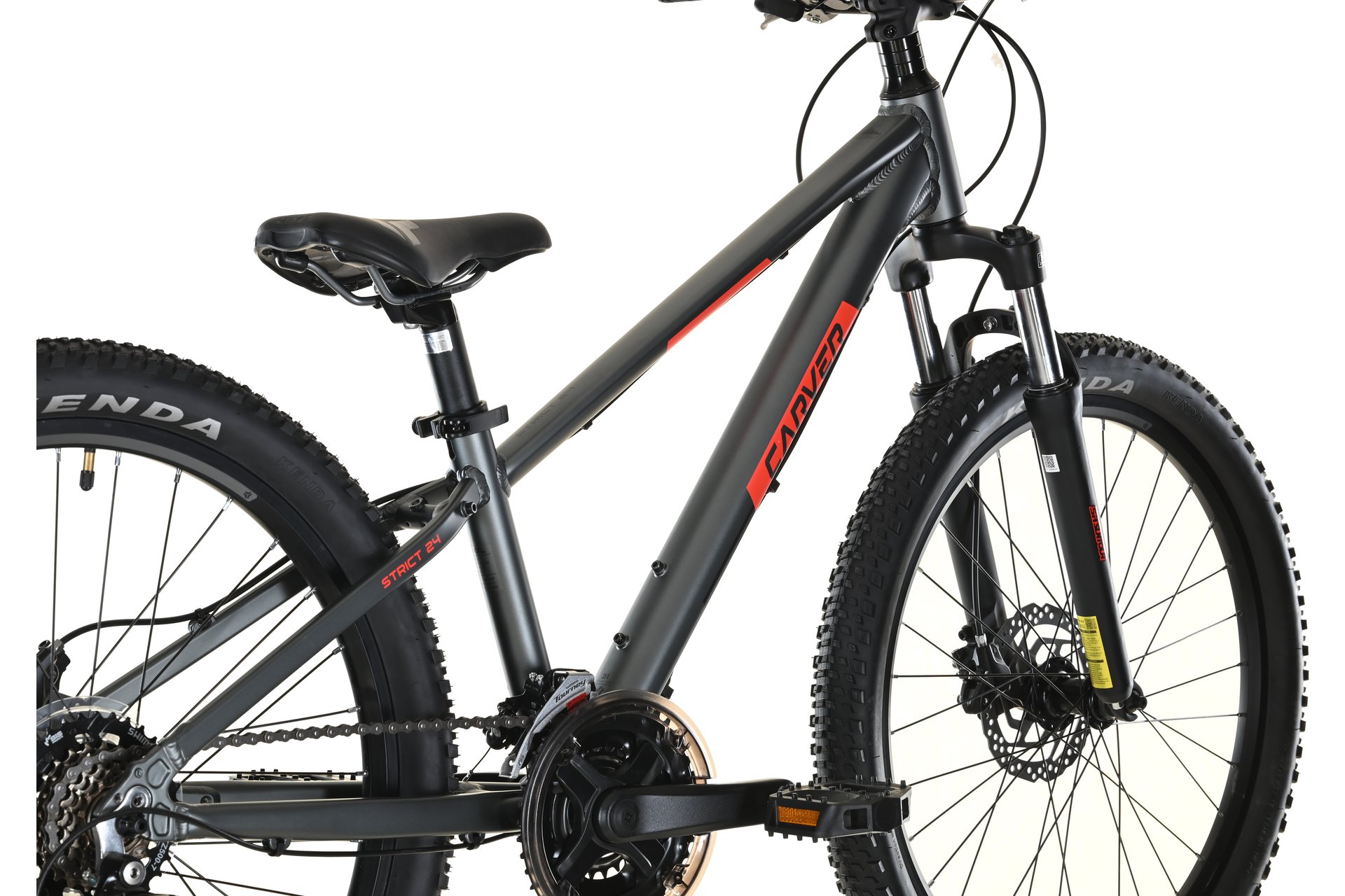 Горный велосипед Carver Strict 24 HD - 24 дюймов - Diamant - 2024, цвет Grau|anthracite/neon orange/black — фото 4