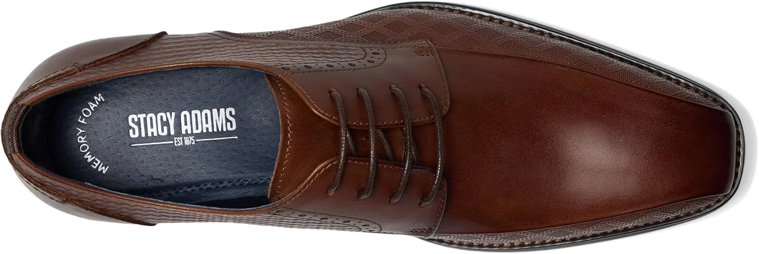 Мужские оксфорды Stacy Adams Simmons Bike Toe на шнуровке, Cognac — фото 3