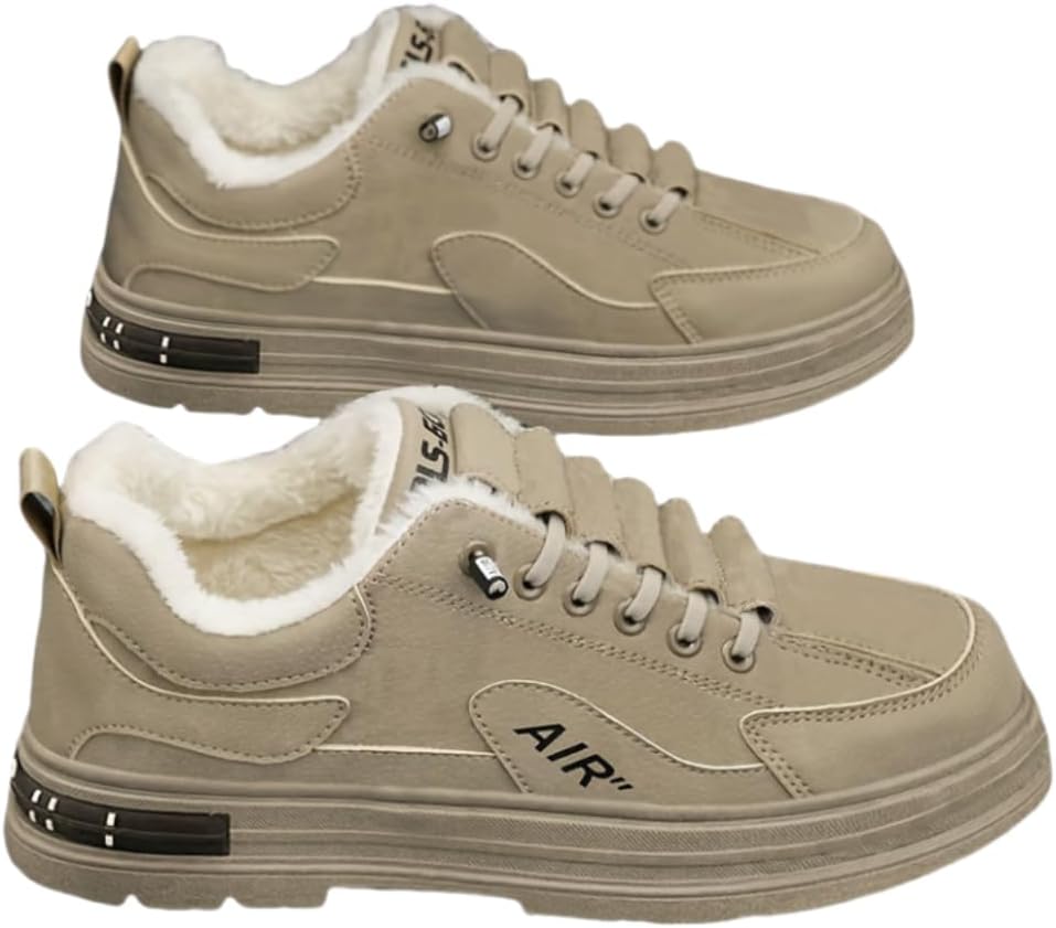 

Мужские зимние туфли с толстой подкладкой и флисом, модные повседневные спортивные кроссовки, теплые износостойкие ботинки Hhhchpm, хаки