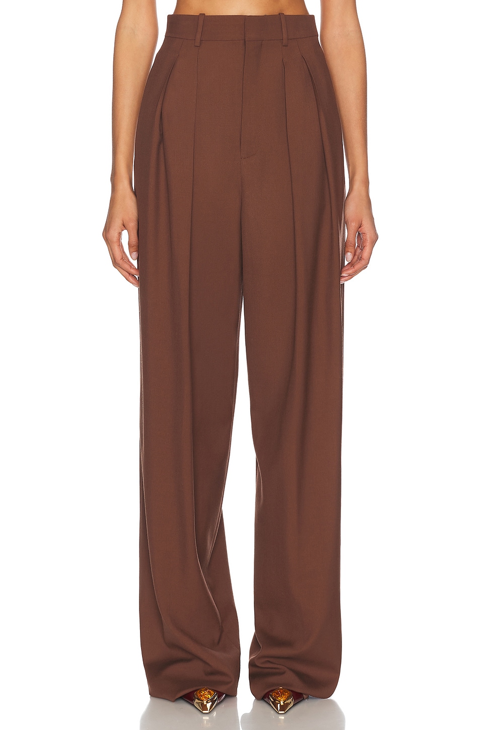

Прямые брюки Saint Laurent, Brun Girofle