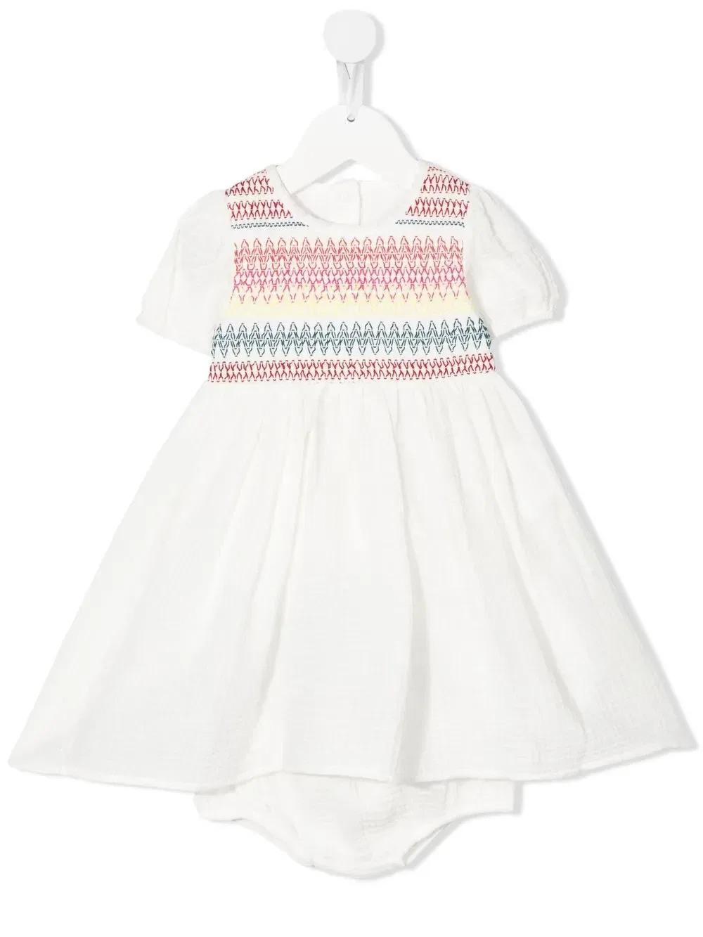 Платье с вышивкой Stella McCartney Kids, белый