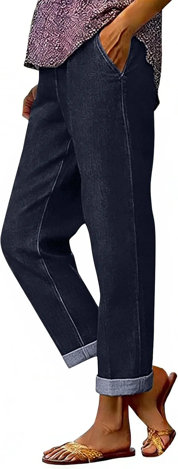 

Женские джинсы с карманом, прямые, для офиса