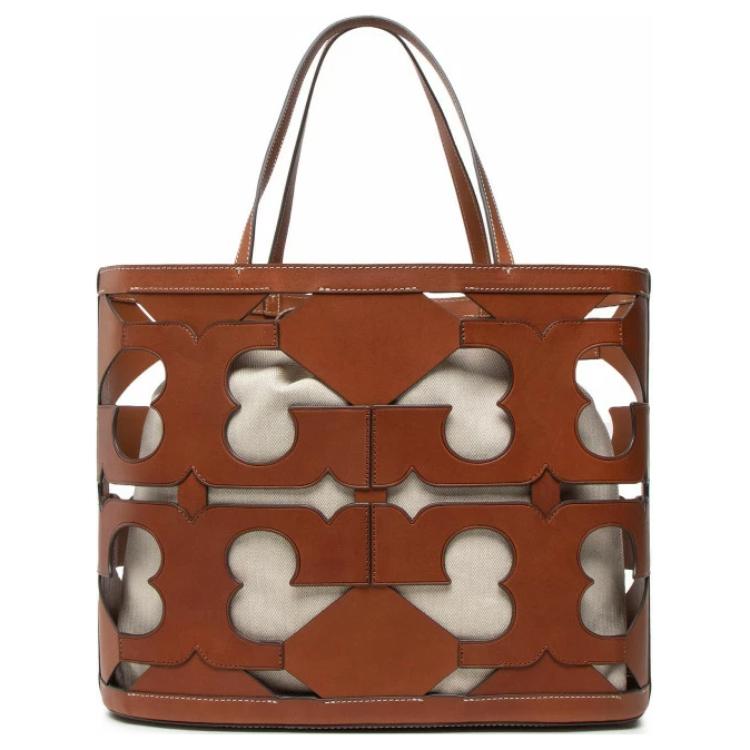 

TORY BURCH Кожаная сумка тоут, шоппер, женская классическая оригинальная коричневая