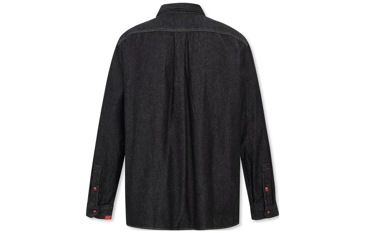 Рубашка мужская темная джинсовая с заостренным воротником Levis, Dark Denim — фото 3