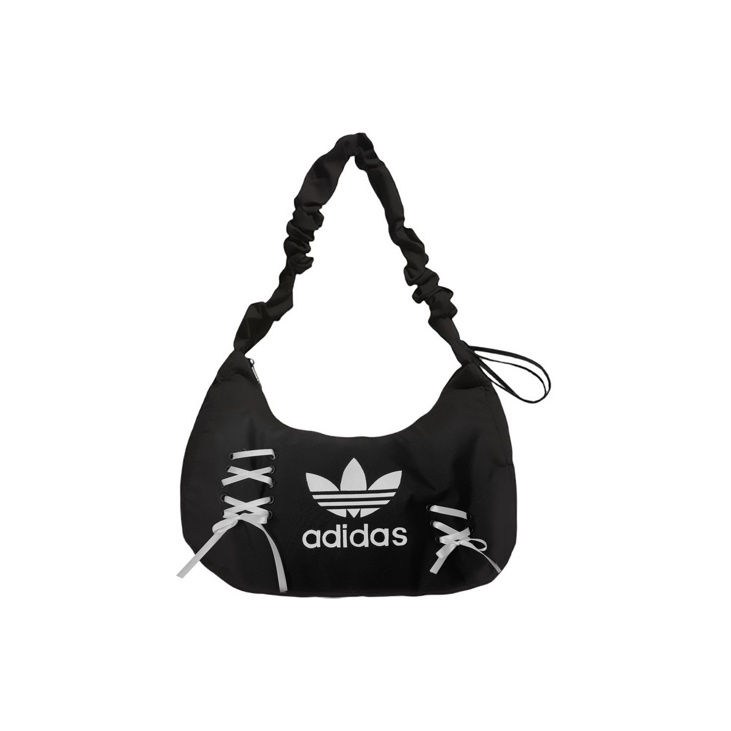 

Сумка через плечо из ткани Adidas черно-белая