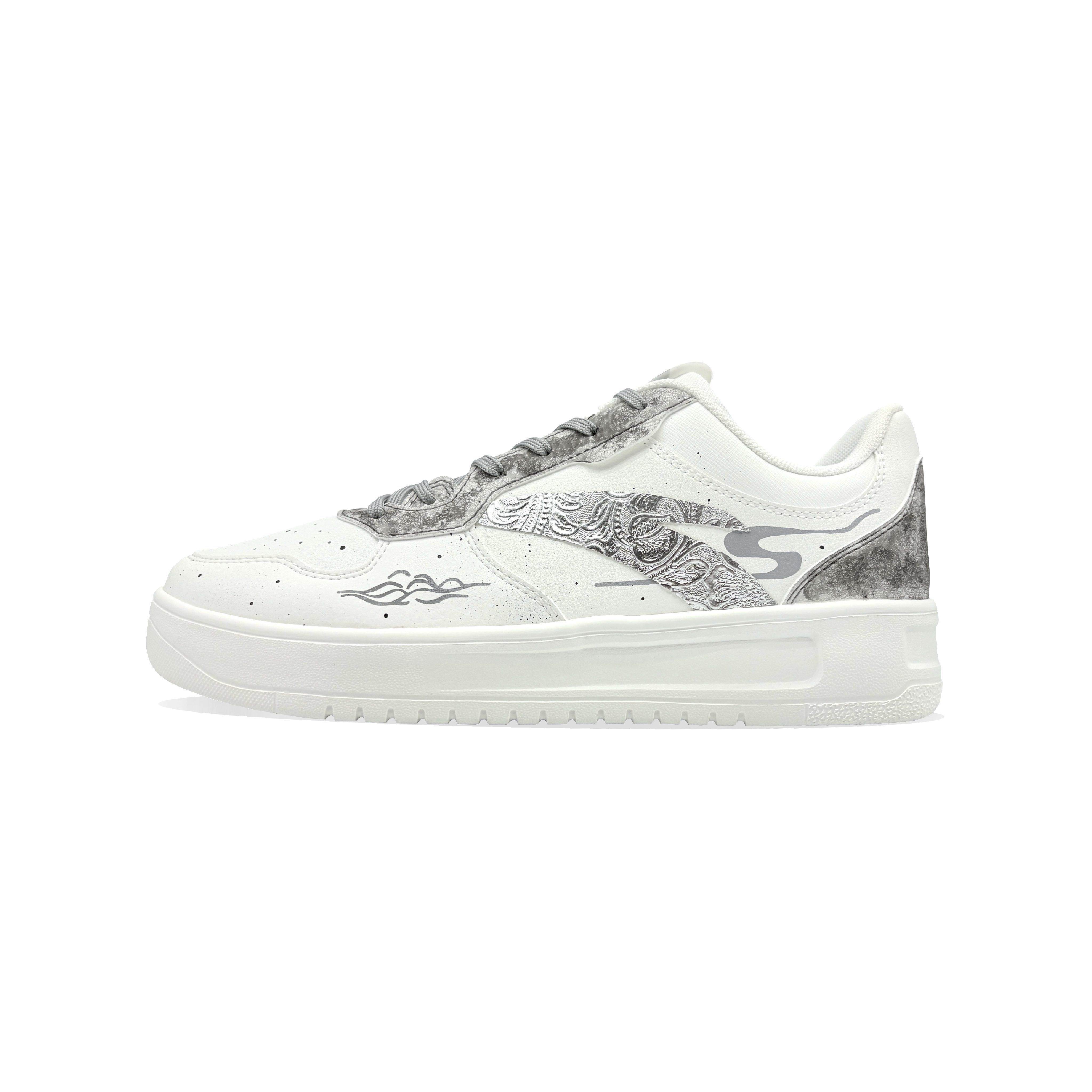 

ANTA Кроссовки для скейтбординга Balance Low Top, устойчивые к термическому истиранию, мужские, белые, серые