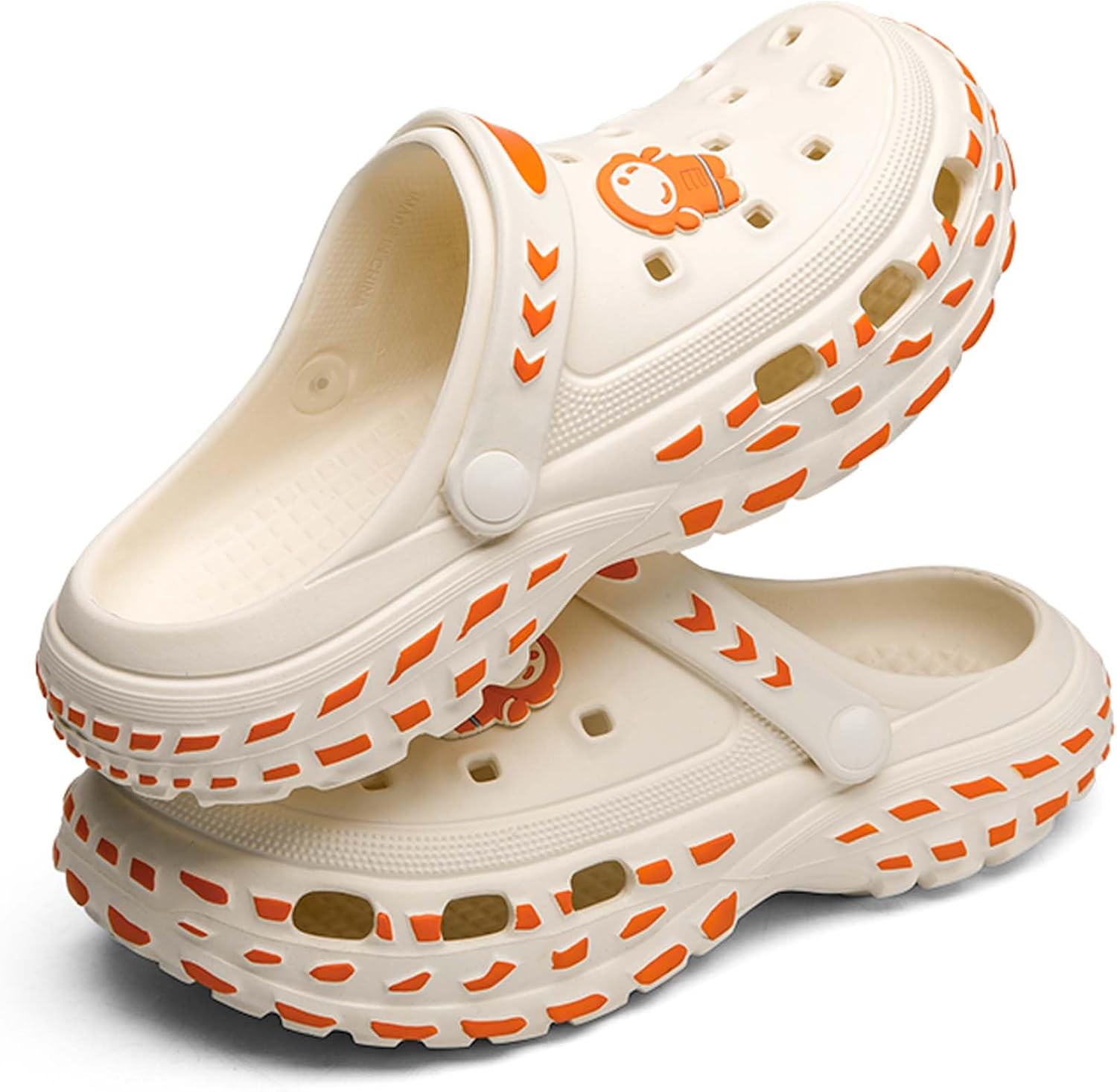 

Мужские летние пляжные туфли с неглубоким верхом, свободного кроя, противоскользящие Dzbajrqm, оранжевый