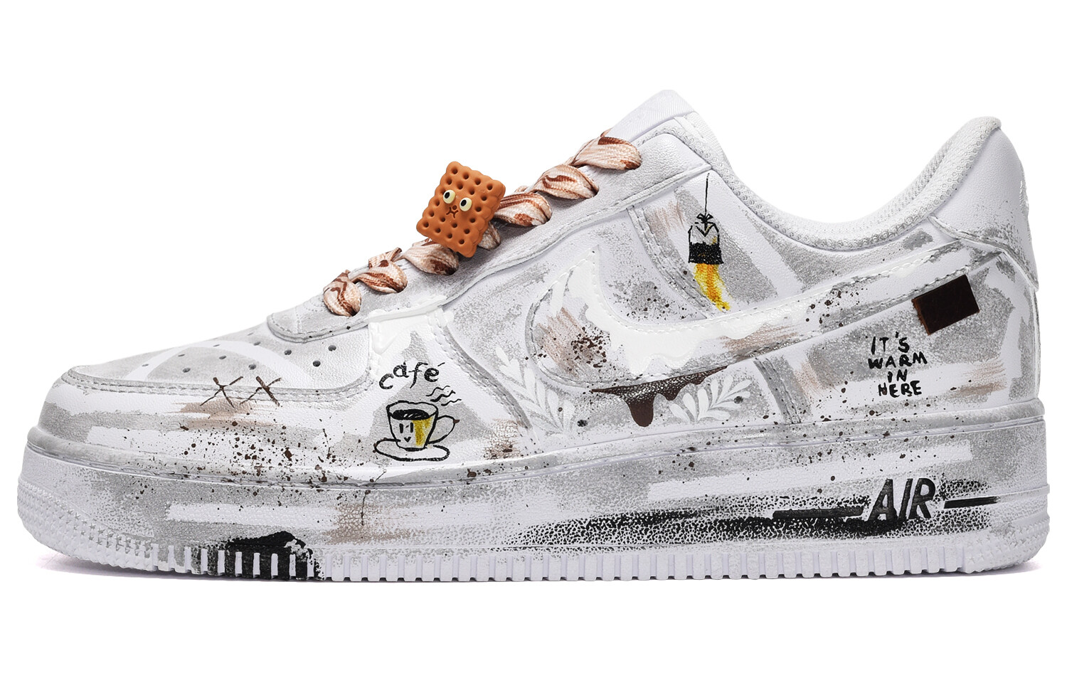

Кроссовки Nike Air Force 1 Skateboarding Shoes Men Low-top Gray/White, серый/белый