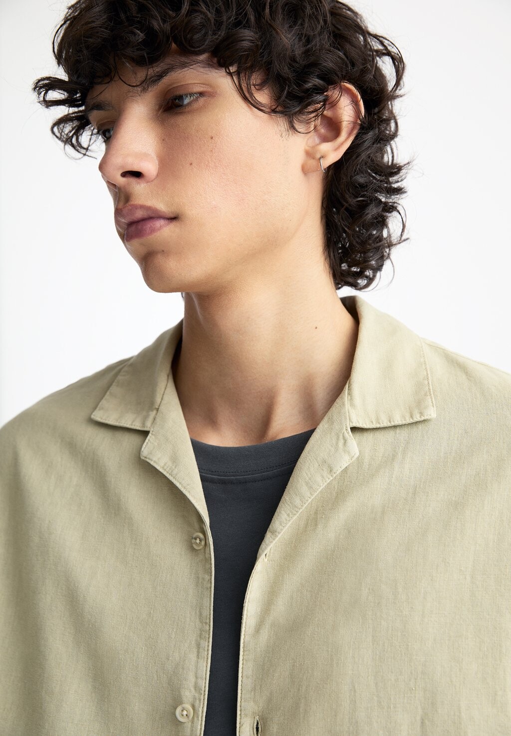 

Рубашка Short Sleeve PULL&BEAR, зеленая