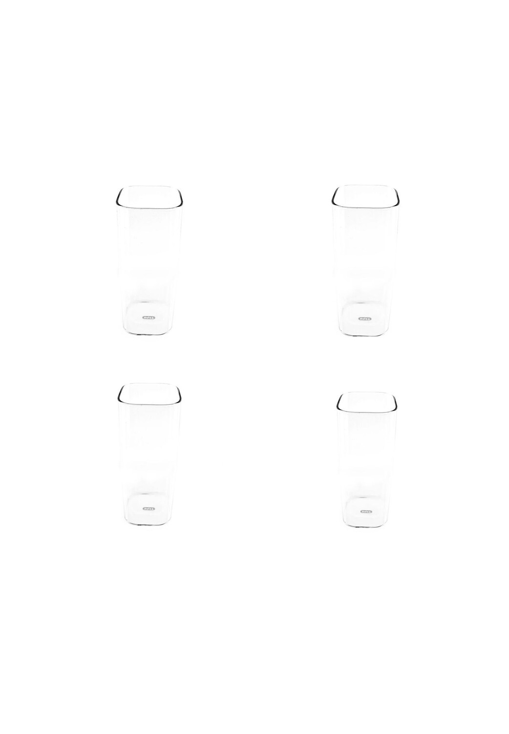 

Квадратные термостойкие стаканы для воды Mulex, transparent set mit 4 gläsern
