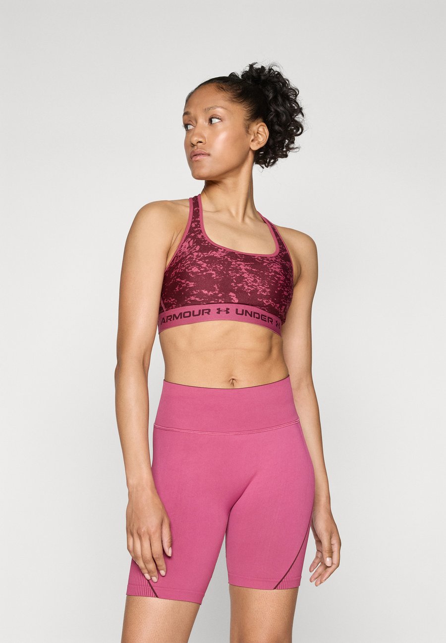 

Бюстгальтер Under Armour CROSSBACK MID PRINT, Fuchsia Dusk/Dark Maroon/Pink