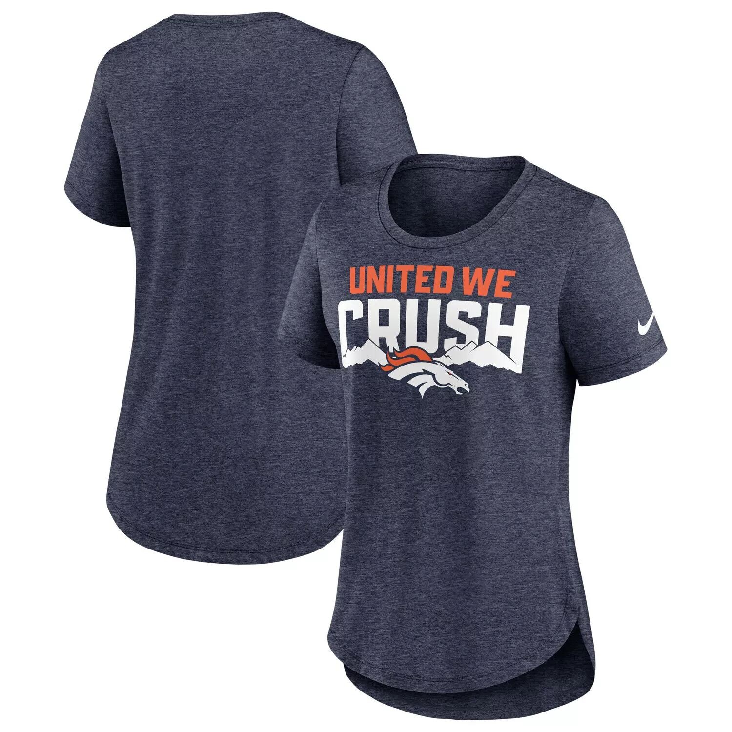 

Женская футболка Nike Heather Navy Denver Broncos Local Fashion Tri-Blend Nike