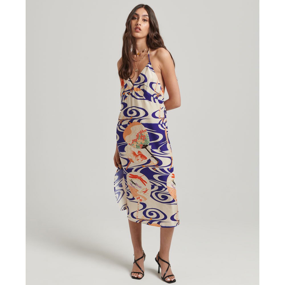 

Платье Superdry Vintage Midi Halter Slip, белый