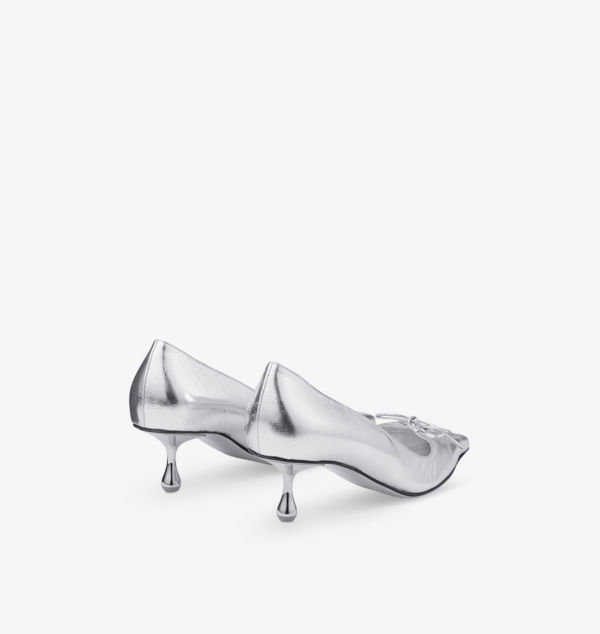 Туфли-Лодочки Scarlett 50 Vintage из металлизированной кожи Jimmy Choo, серебряный — фото 4