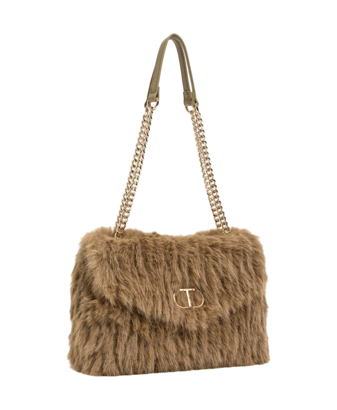 

Коричневая женская сумка через плечо Twinset, коричневый