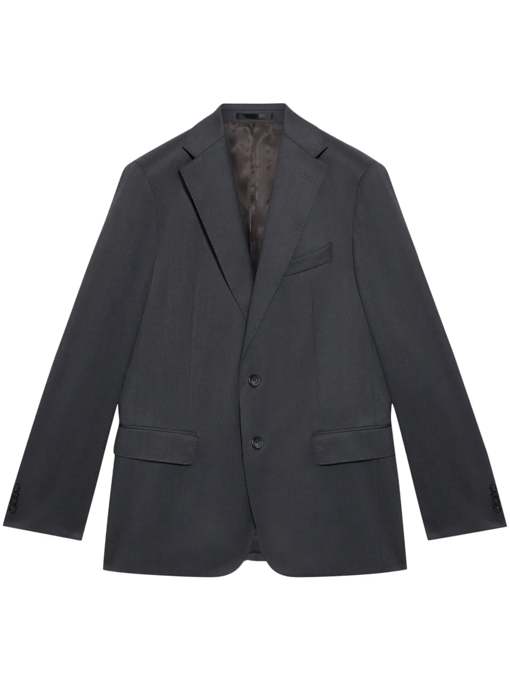 

Однобортный пиджак из вирджинской шерсти Brooks Brothers, серый