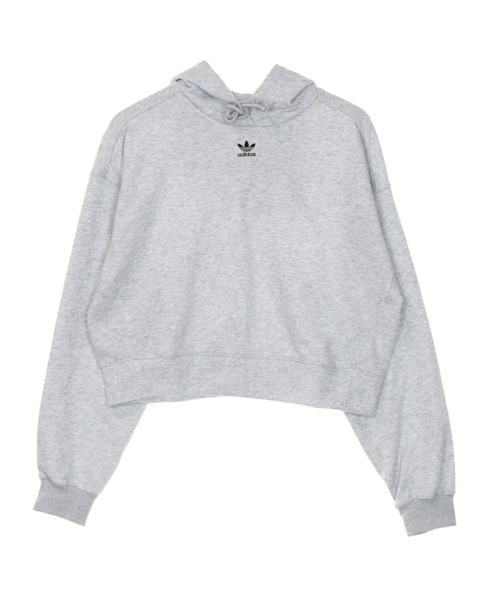 

Укороченная толстовка с капюшоном на шнуровке Adidas, серый