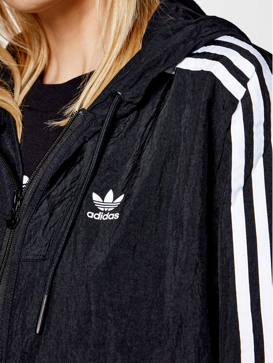 Ветровка loose fit Windbreaker GN2780 Adidas, черный — фото 4