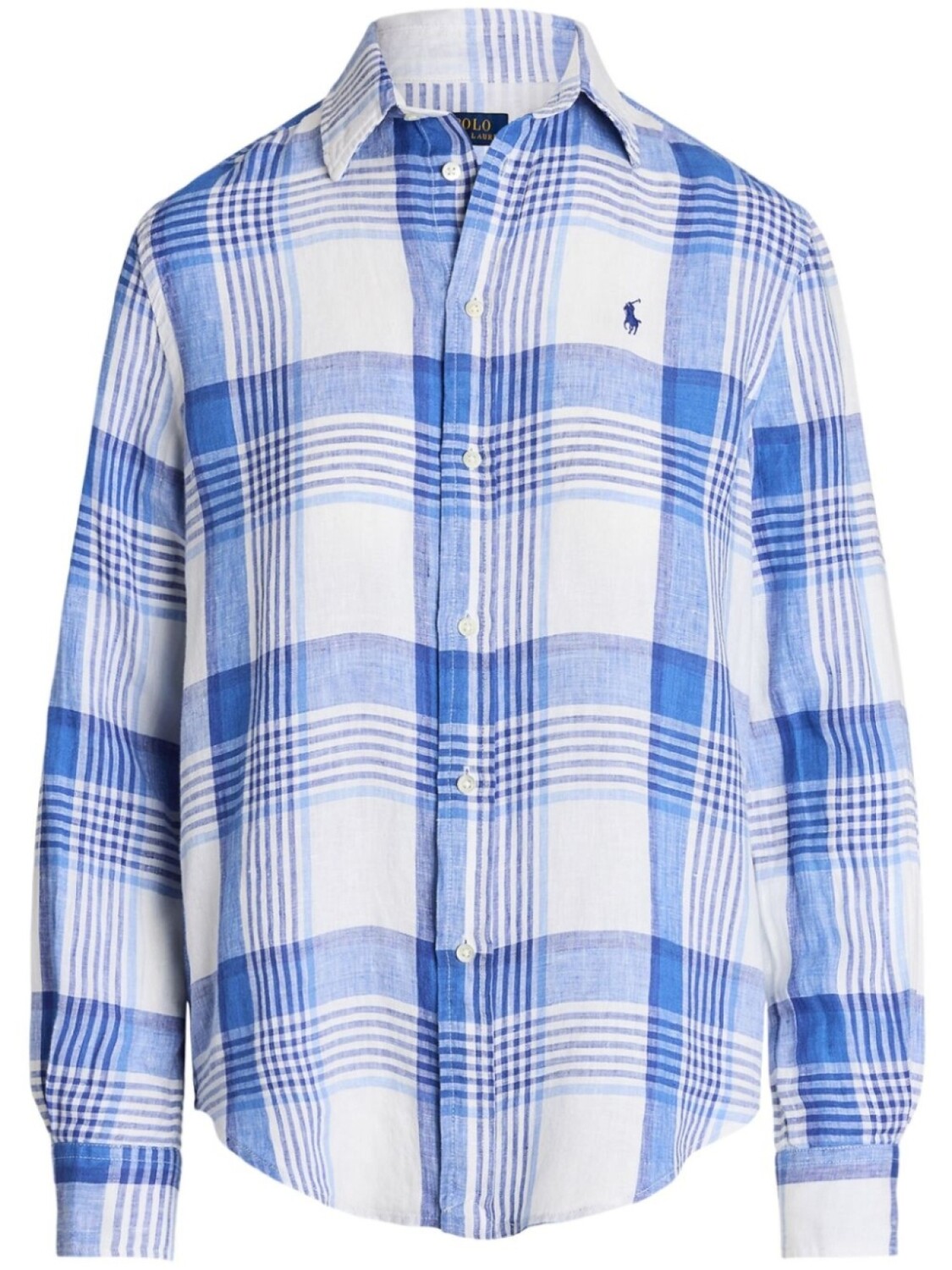 

Polo Ralph Lauren льняная рубашка в клетку, синий