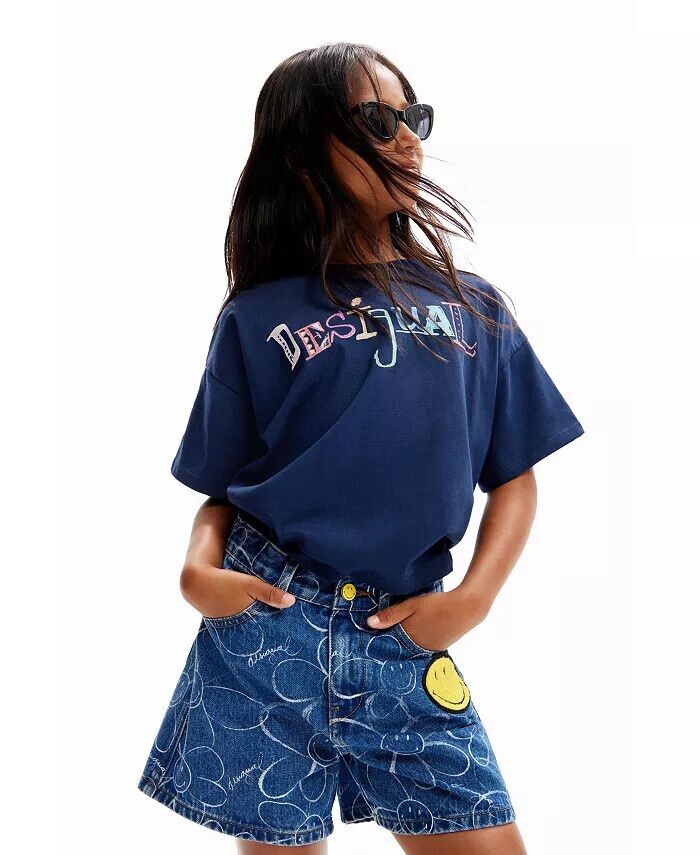

Джинсовые шорты Smiley Originals для девочек Desigual, синий