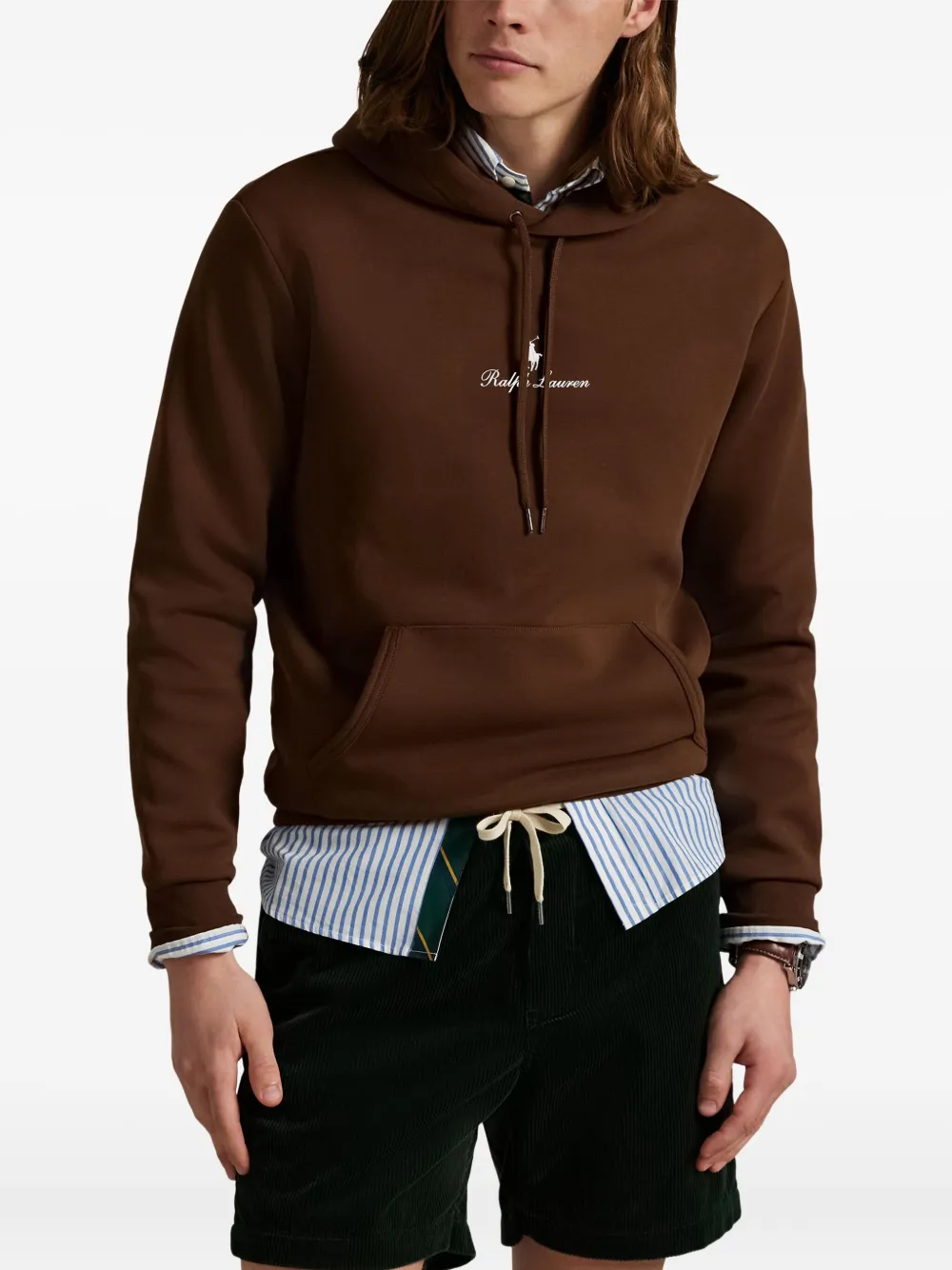 Худи с вышитым логотипом POLO RALPH LAUREN, коричневый — фото 3