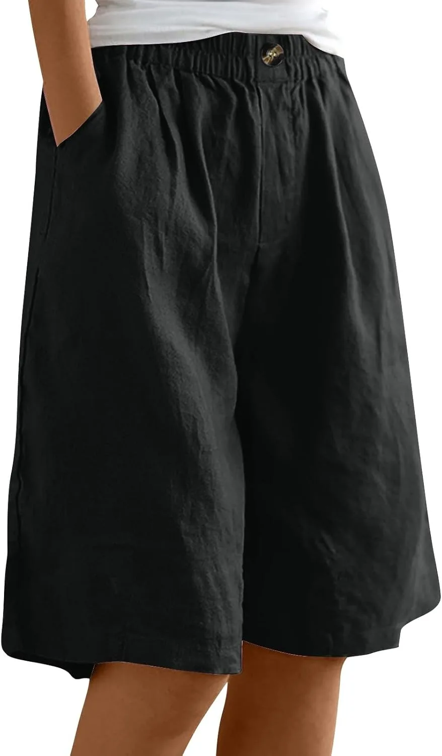 

Бермуды для женщин летние с эластичным поясом tobchonp