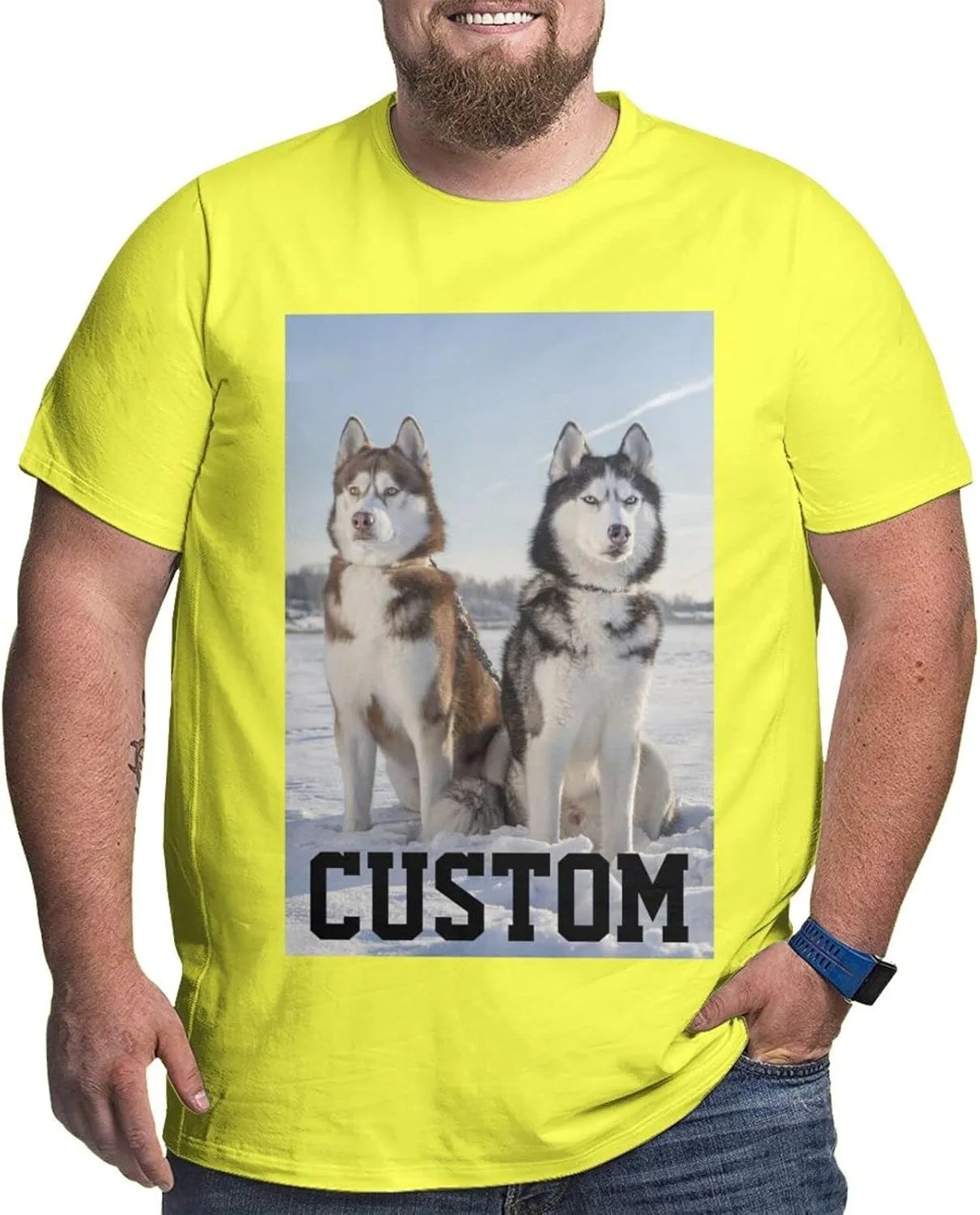 

Футболка Custom T-Shirts с нанесением логотипа, фото или текста, черная Qxatwvic