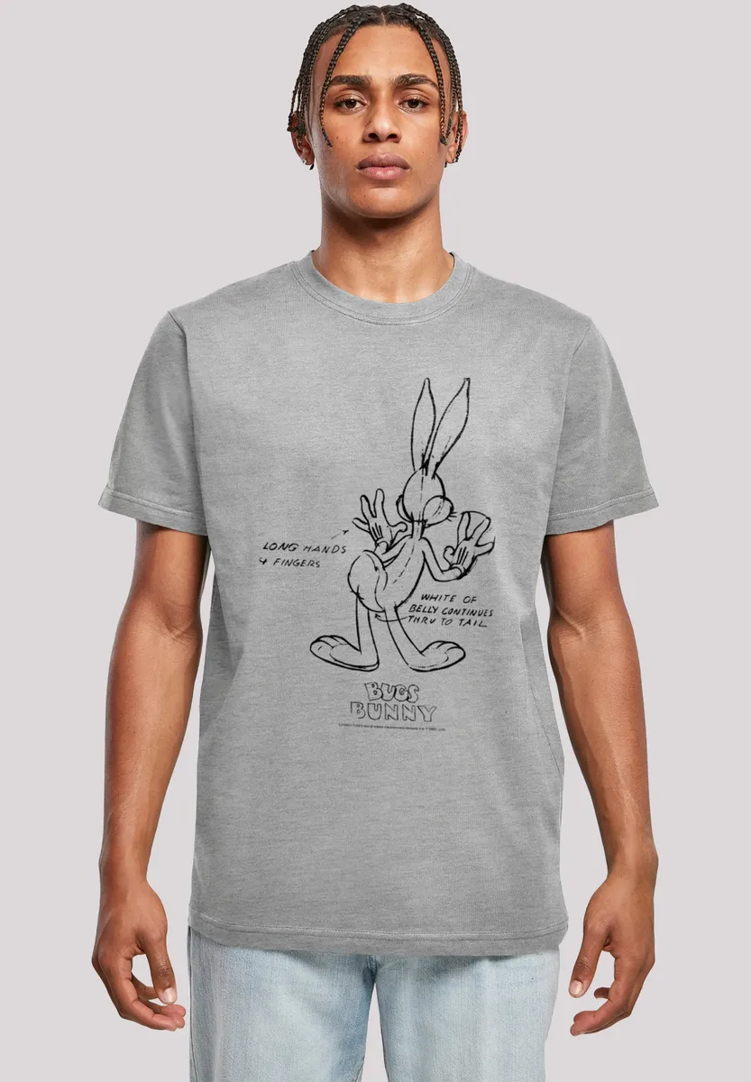 

Футболка F4NT4STIC "Looney Tunes Bugs Bunny White Belly", принт, серый