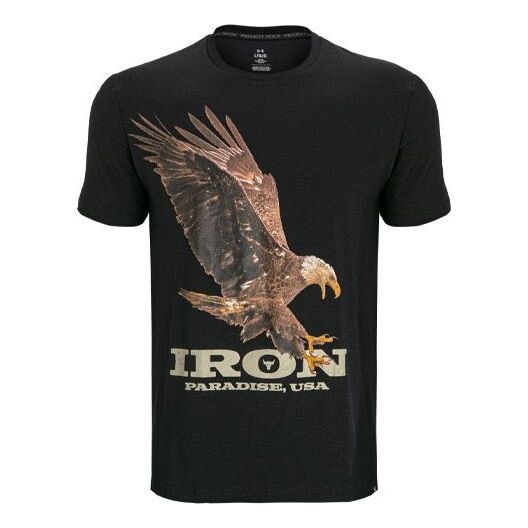 

Футболка project rock eagle graphic t-shirt 'black' Under Armour, черный