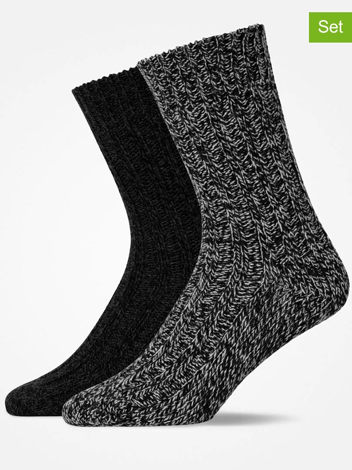 

SNOCKS Комплект из 2 пар носков антрацитово-черного цвета