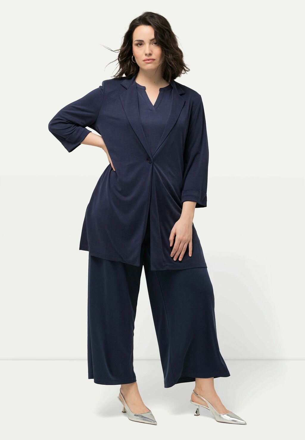 

Короткое пальто 3/4 SLEEVE Ulla Popken, темно-синий
