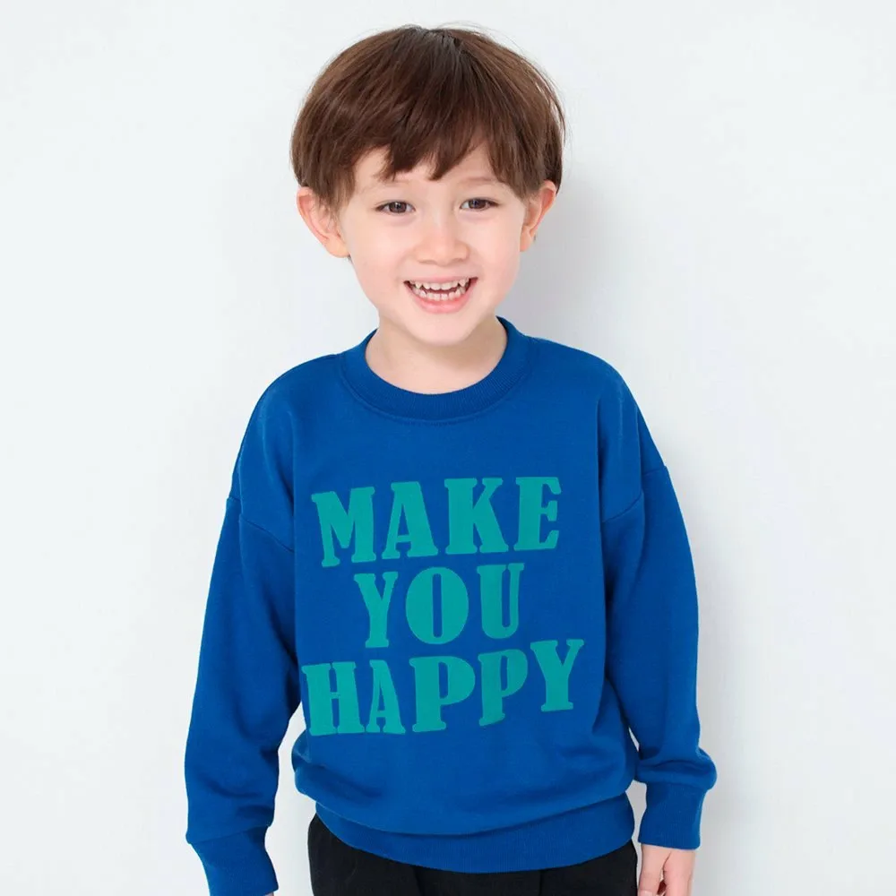 Толстовка с бархатным принтом и логотипом. Branshes, Royal Blue
