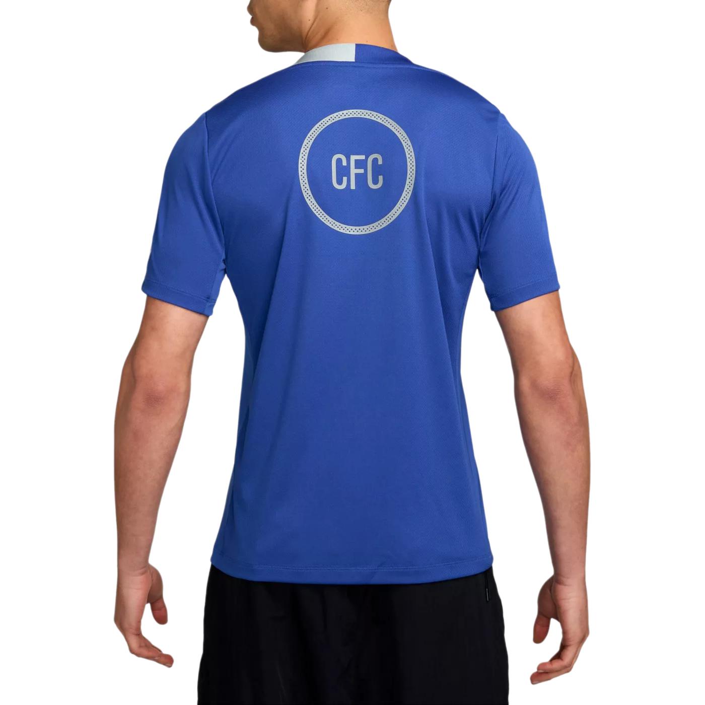 Футболка Chelsea Fc Strike Third мужская Dri FIT Total 90 с короткими рукавами Nike, синий — фото 2