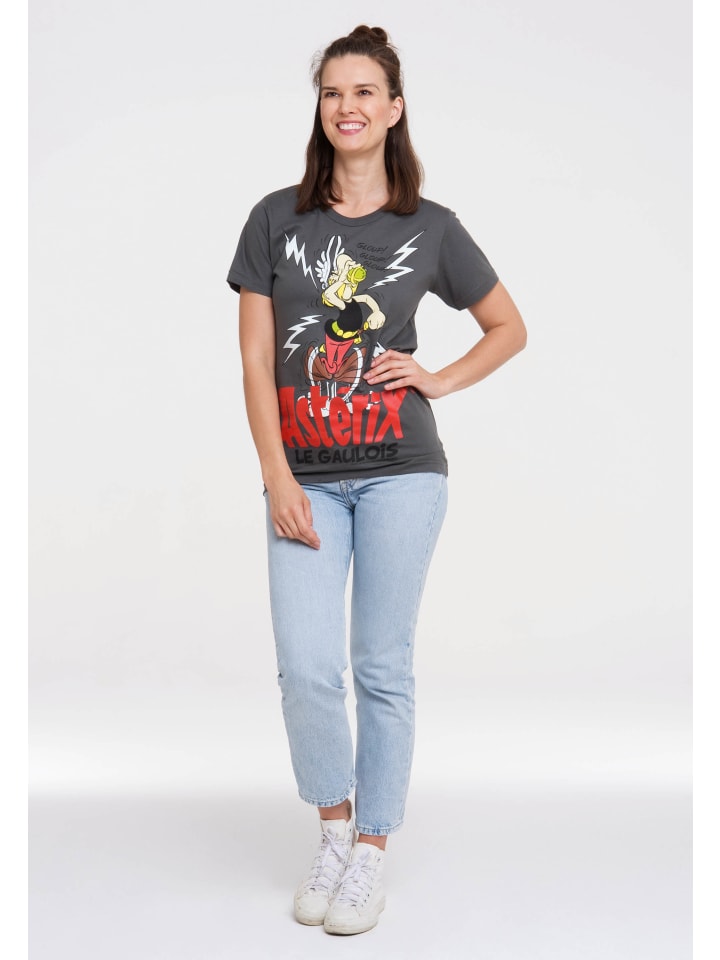 

Logoshirt Футболки с изображением Астерикса-галла - Астерикс в сером цвете