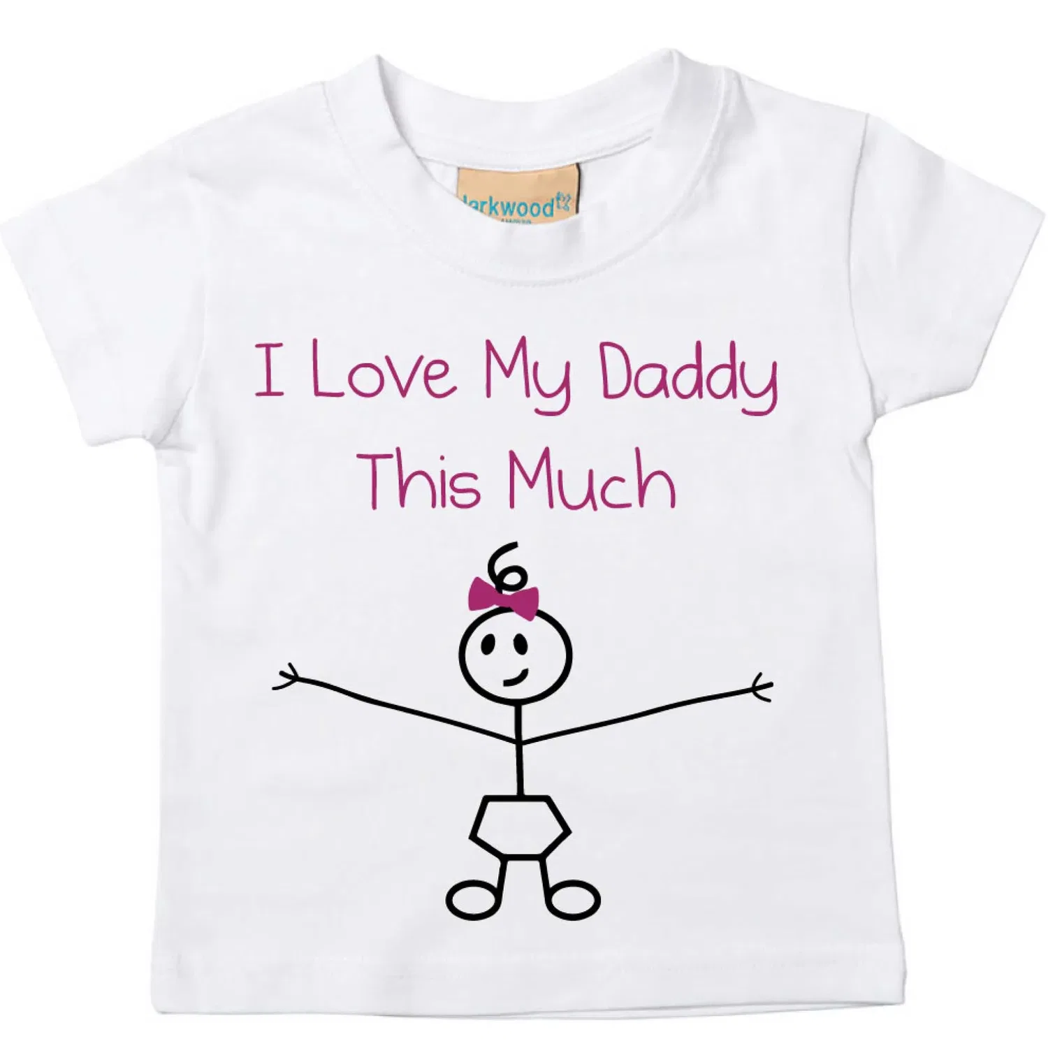 Футболка детская I Love My Daddy This Much, 60 Second Makeover, белый — фото 2