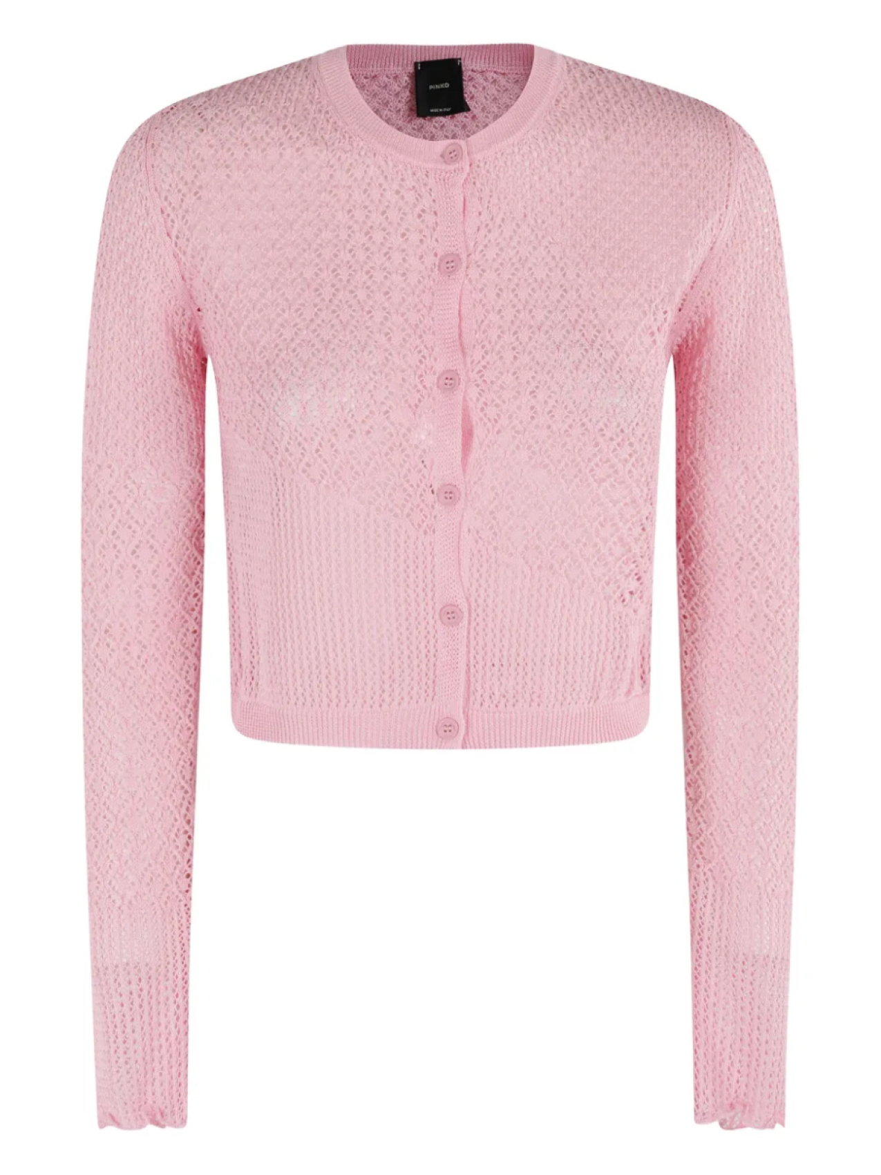 

Кардиган ажурной вязки PINKO, розовый