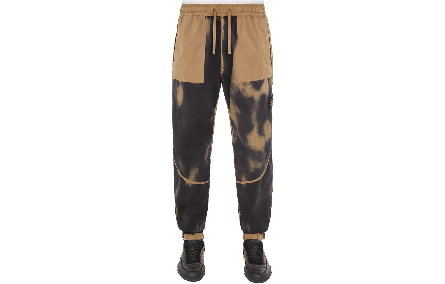 Брюки мужские Stone Island Hand Sprayed, черный / бежевый