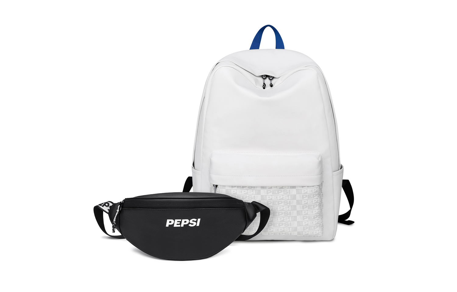 

Pepsi Водоотталкивающий поясной рюкзак через плечо унисекс черно-белый, Upgraded White (Shoot Once, Two Times)