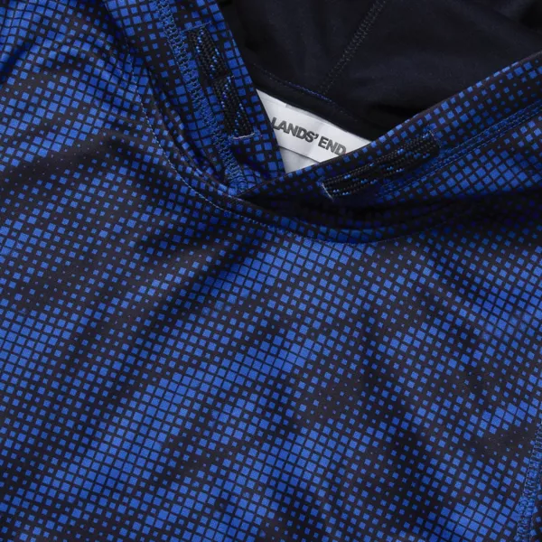 Толстовка Active Hoodie для мальчиков 6-16 лет, обычная и хаски расцветка Lands' End, цвет blue sport streak — фото 3