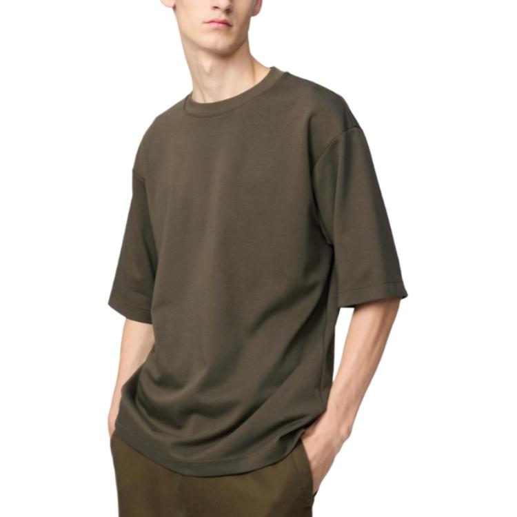 

Футболка Uniqlo Airism Cotton, 57 оливковый, Зеленый, Футболка Uniqlo Airism Cotton, 57 оливковый