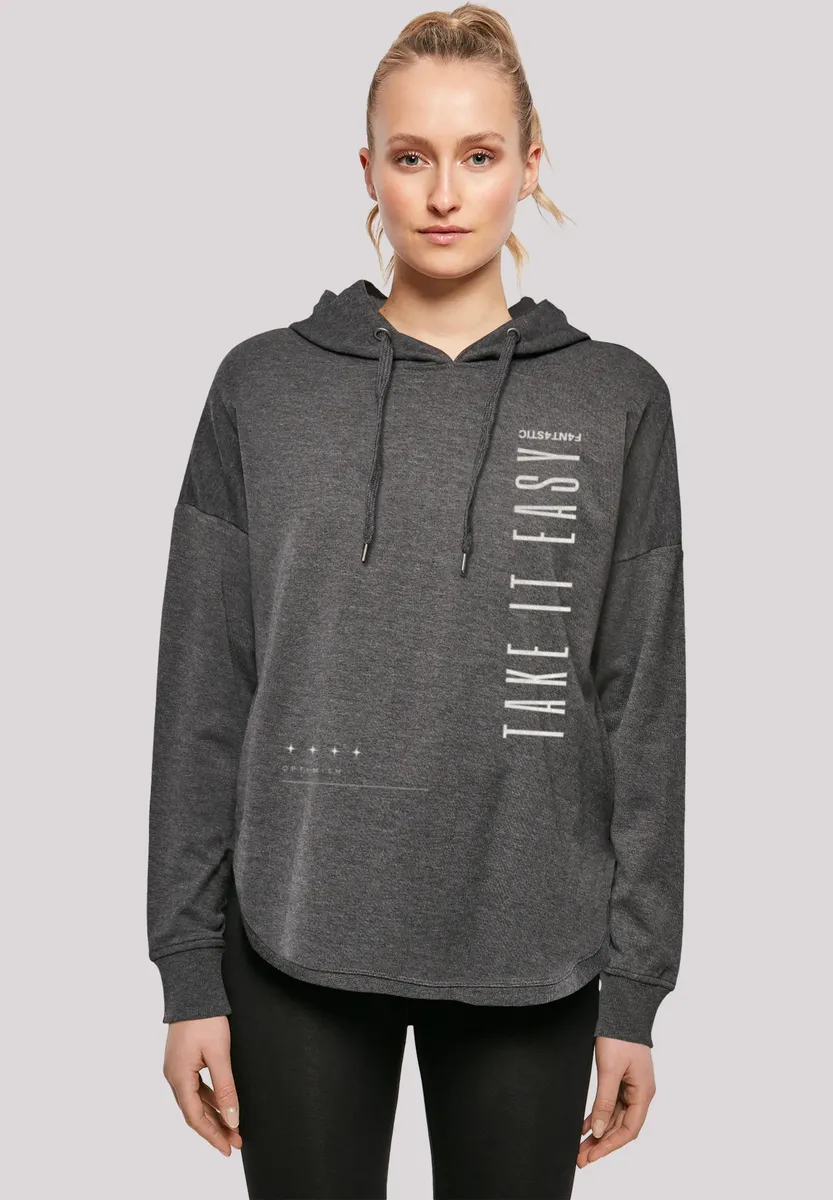 

Толстовка F4NT4STIC "Take It Easy OVERSIZE HOODIE", принт, цвет Charcoal