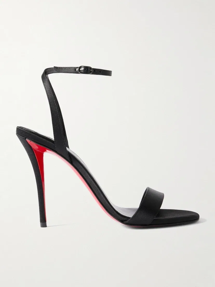 Атласные босоножки Miss Z 100 Christian Louboutin, черный
