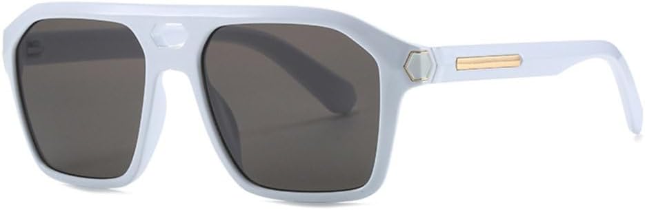 

Солнцезащитные очки прямоугольной формы с большой оправой 2027 года для мужчин, зеркальные солнцезащитные очки для женщин с защитой от УФ-излучения UV400 MTZJH, C7 White Black