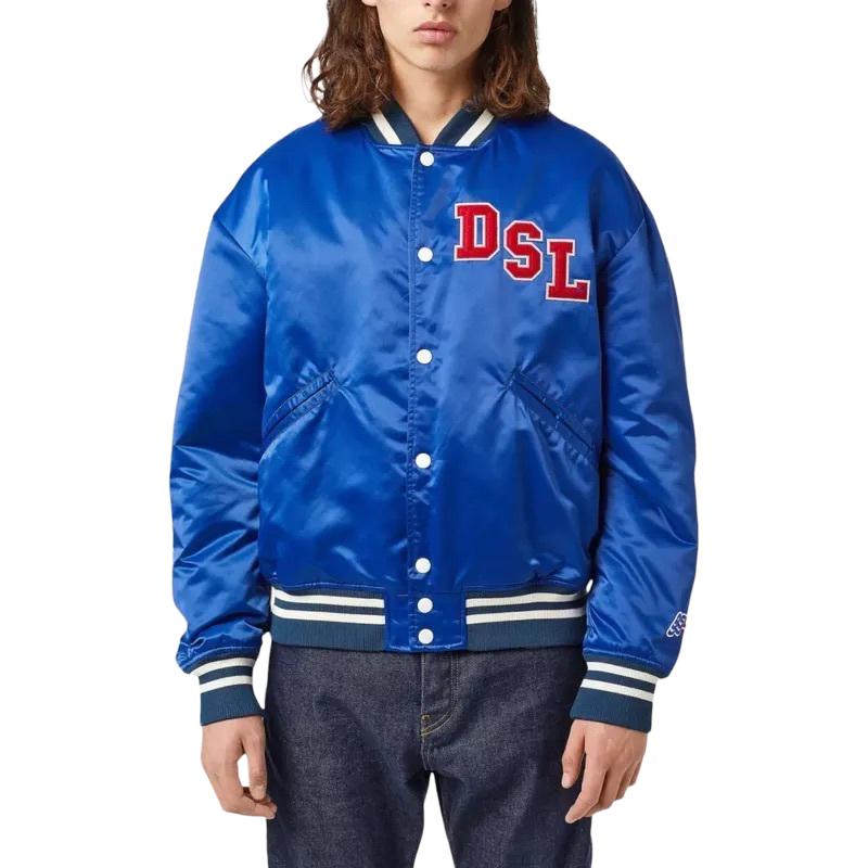 

DIESEL Куртка мужская синяя с бейсбольным воротником Moderate Pilot