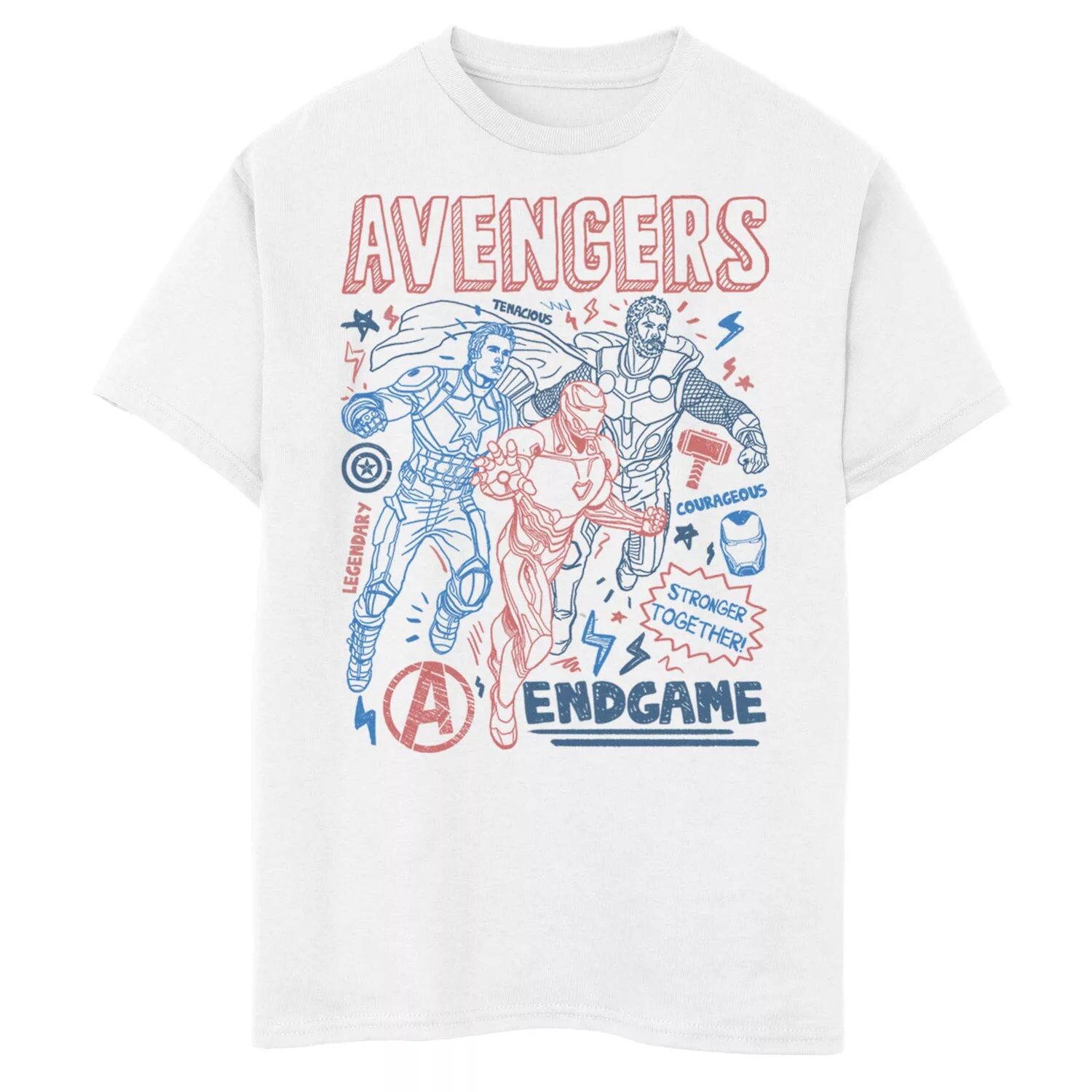 

Футболка с графическим логотипом и коллажем «Marvel Avengers Endgame» для мальчиков 8–20 лет Marvel