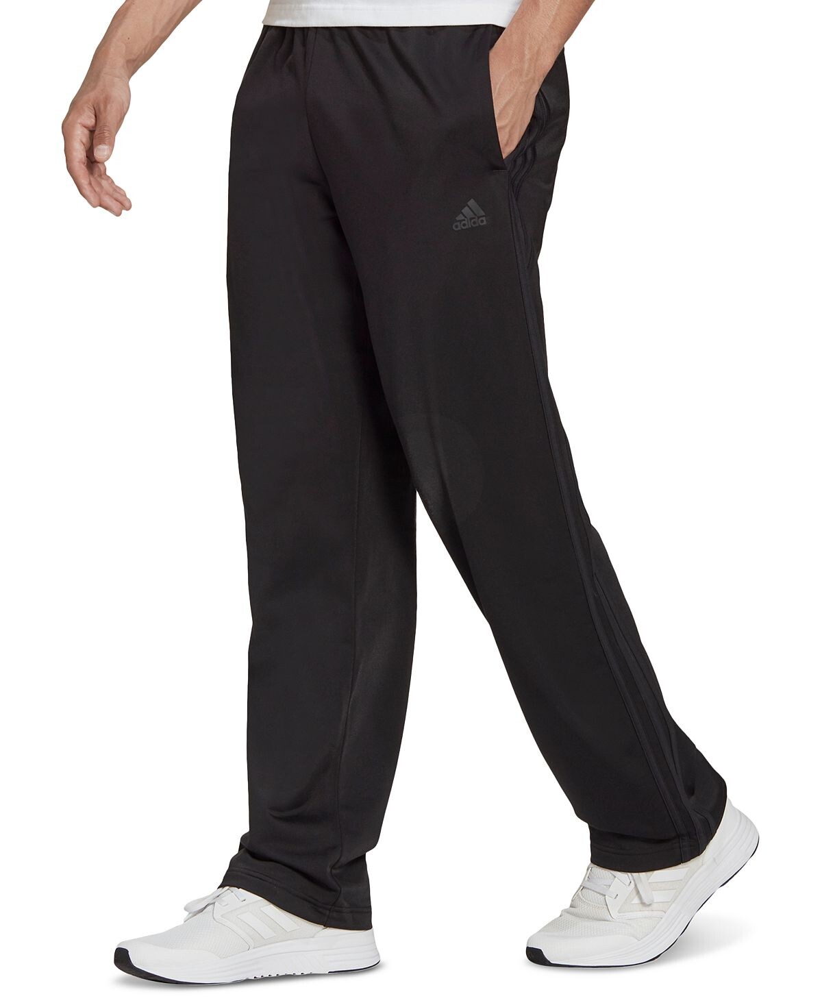 

Мужские спортивные брюки Primegreen Essentials с открытым подолом и 3 полосками для разминки adidas