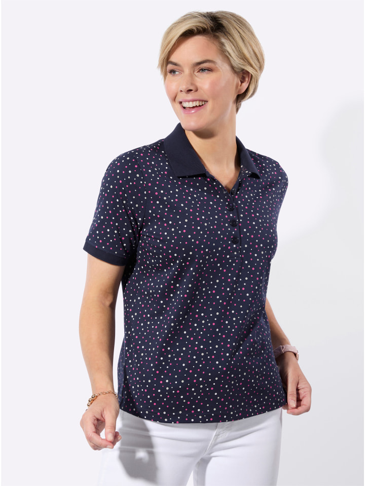 

Рубашка поло цвета фуксии в темно-синих пятнах WITT WEIDEN