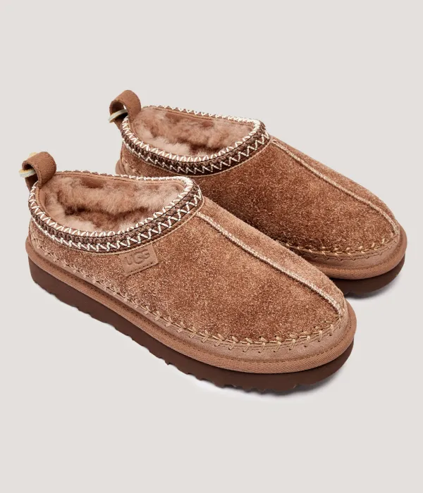 Кожаные сандалии-мюли с тасмановским принтом Ugg, бежевый — фото 3
