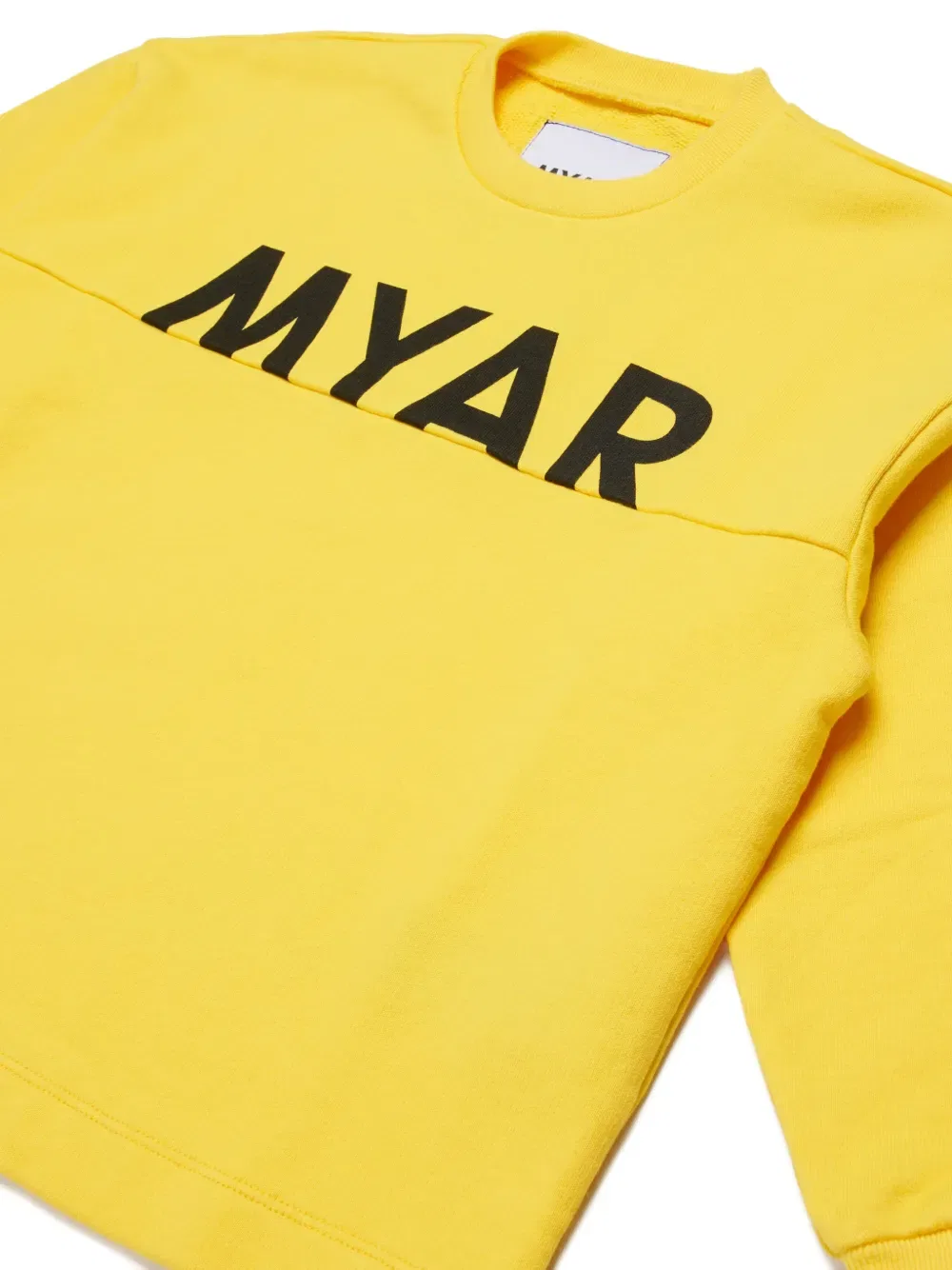 Толстовка с круглым вырезом и логотипом Myar Kids, желтый — фото 3